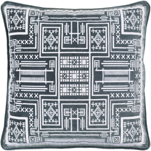 camaxtli accent pillow charcoal light beige CAX005-1818