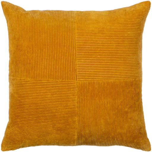 corduroy quarters accent pillow mustard CDQ003-2020