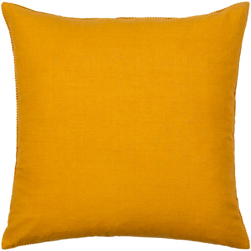 corduroy quarters accent pillow mustard back detail CDQ003-1818