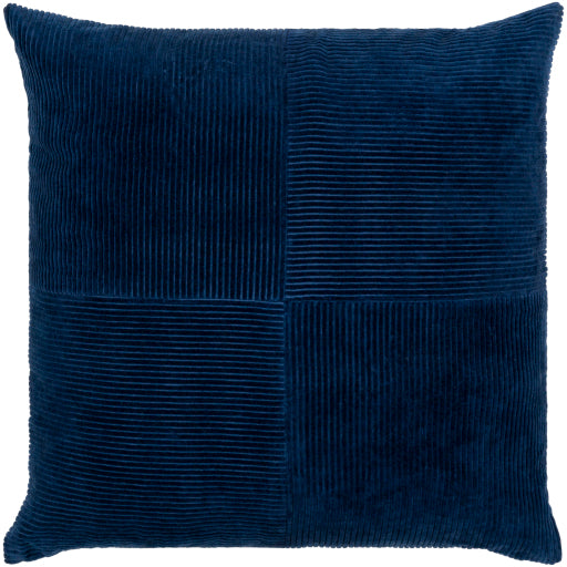 corduroy quarters accent pillow navyCorduroy Quarters Accent Pillow in Navy Detail CDQ005-1818D