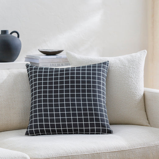 check accent pillow white black CEK001-1818D