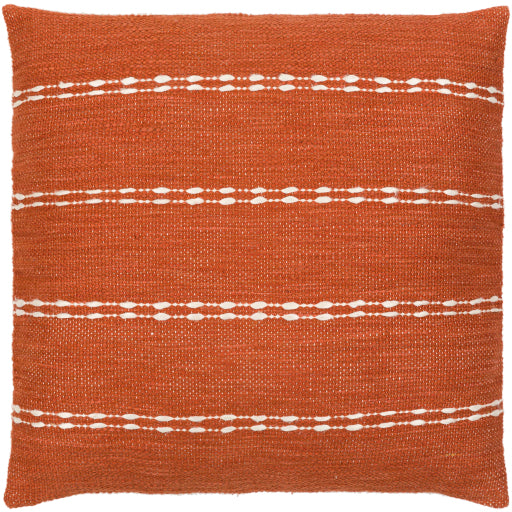 chase accent pillow brick red cream CHS001-1818