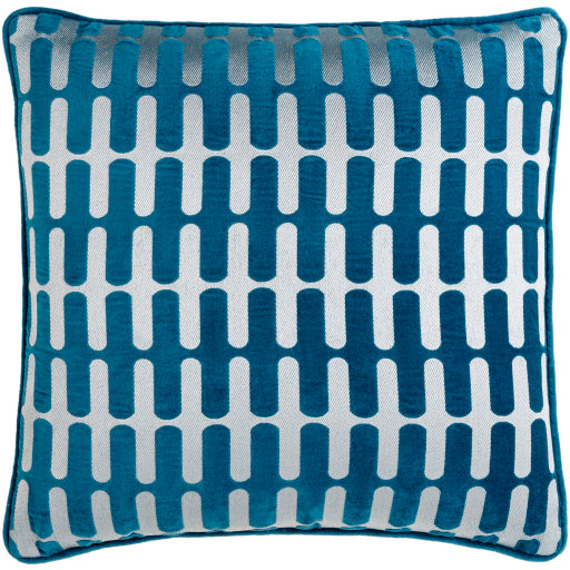 connecticut accent pillow silver white teal CIU002-1818