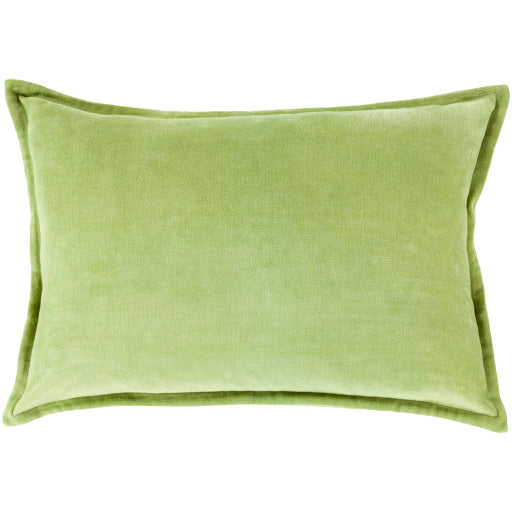 cotton velvet accent pillow olive CV001-1818D