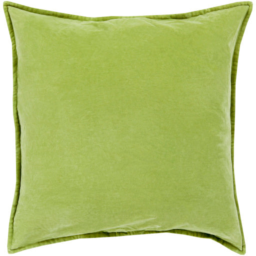 cotton velvet accent pillow olive CV001-1818