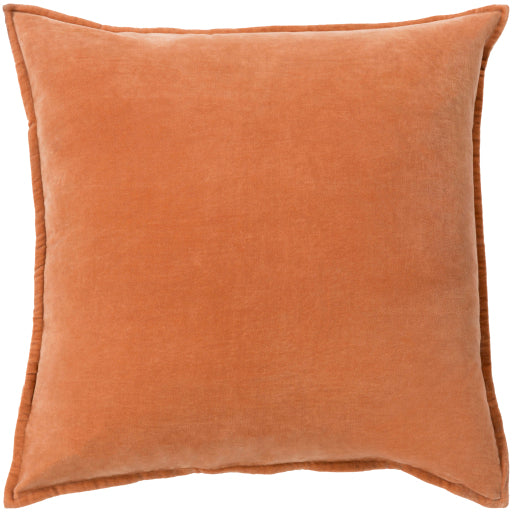 cotton velvet accent pillow camel CV002-1818