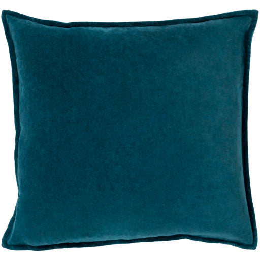 cotton velvet accent pillow deep teal CV004-1818