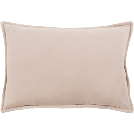 cotton velvet accent pillow light beige CV005-2020