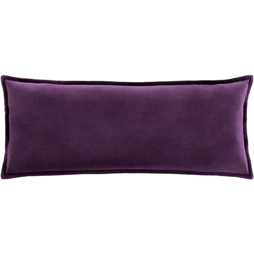 cotton velvet accent pillow dark plum CV006-1818D