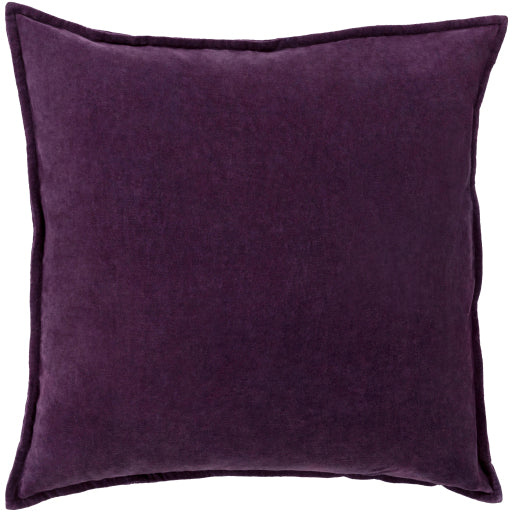 cotton velvet accent pillow dark plum CV006-1818