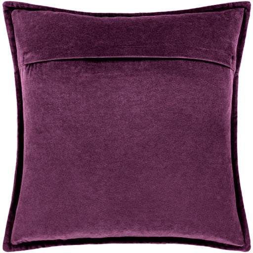 cotton velvet accent pillow dark plum CV006-2020D