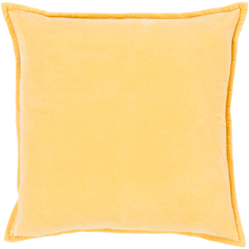 cotton velvet accent pillow mustard 2 CV007-1818