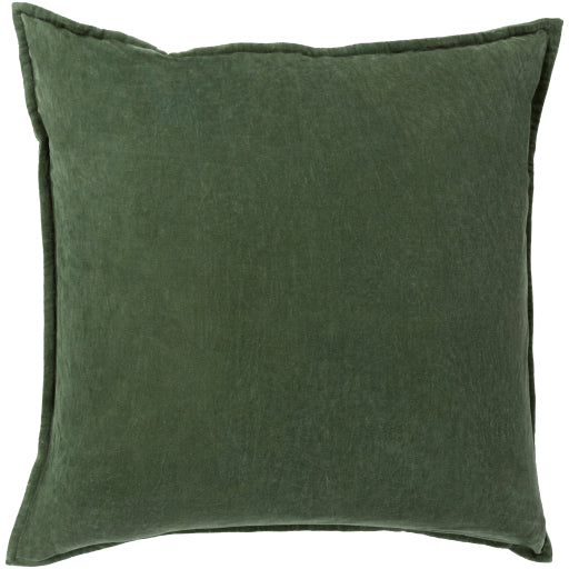 cotton velvet accent pillow medium green 1 CV008-1818