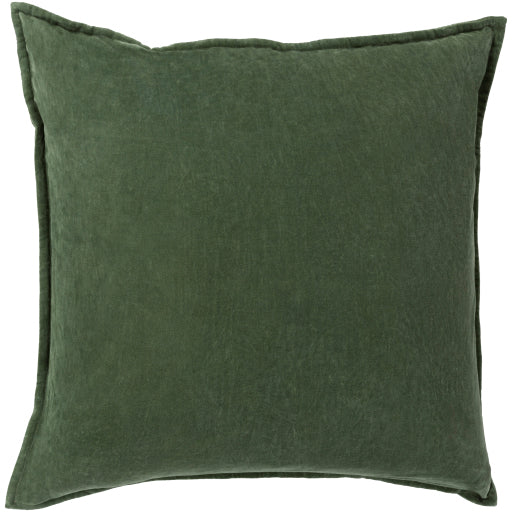 cotton velvet accent pillow medium green 1 CV008-1818D