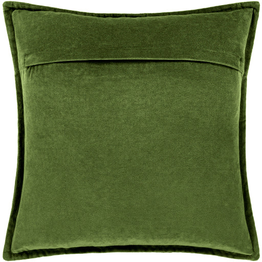 cotton velvet accent pillow medium green 1 CV008-2020D