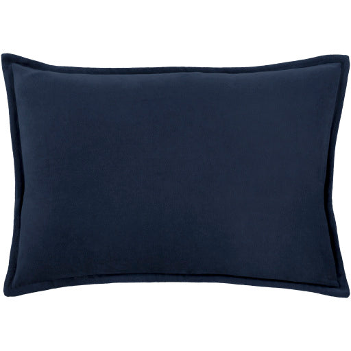 cotton velvet accent pillow navy 1 