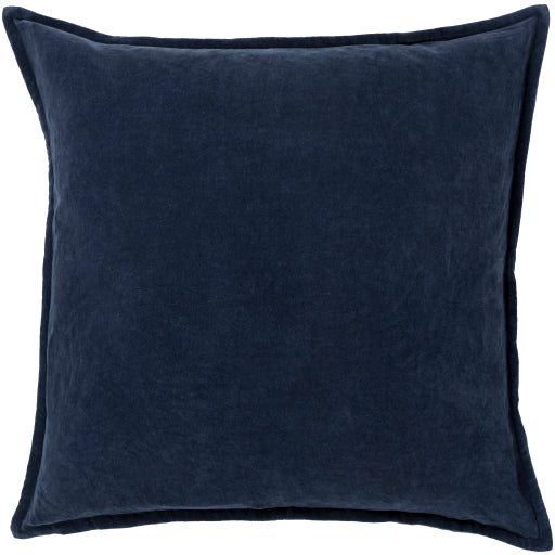 cotton velvet accent pillow navy 1 CV009-1818