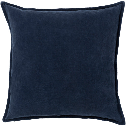 cotton velvet accent pillow navy 1 CV009-1818D