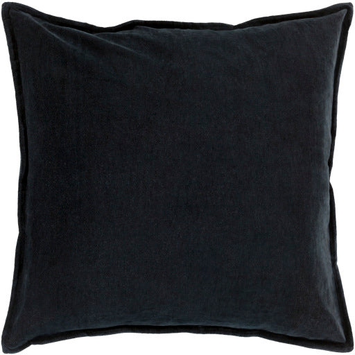 cotton velvet accent pillow black CV012-1818