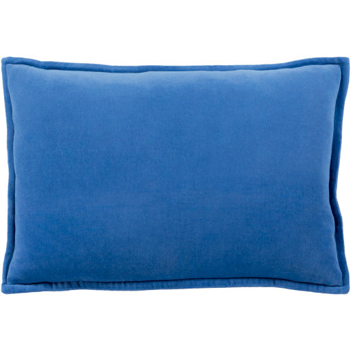 cotton velvet accent pillow dark blue CV014-1818D