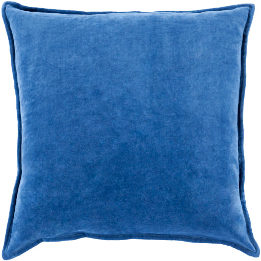 cotton velvet accent pillow dark blue CV014-1818