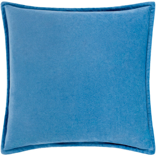 cotton velvet accent pillow blue CV015-1818