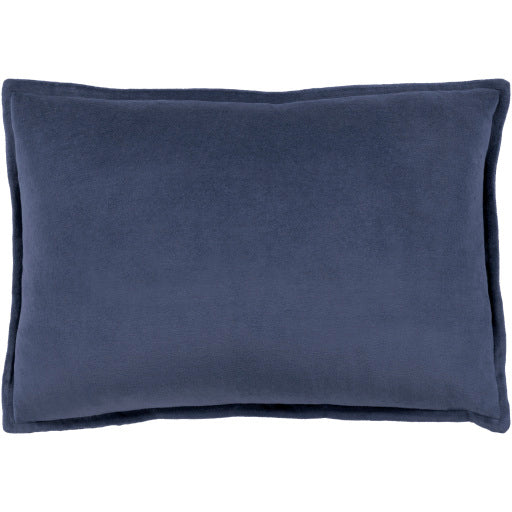 cotton velvet lumbar pillow navy CV016-1818D