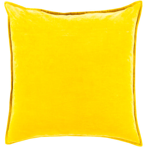 cotton velvet accent pillow mustard 1 CV020-1818