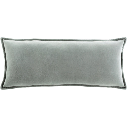 cotton velvet lumbar pillow sage CV021-1818P