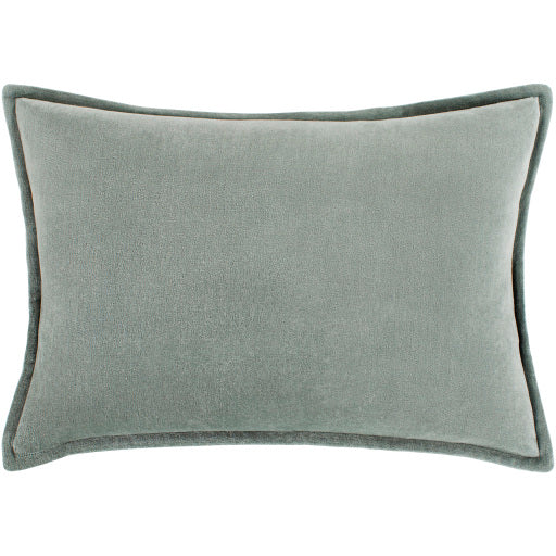 cotton velvet lumbar pillow sage CV021-2020