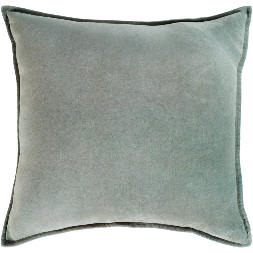 cotton velvet lumbar pillow sage CV021-1818