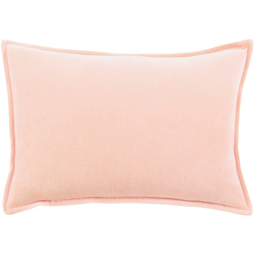 cotton velvet accent pillow peach CV029-1818D