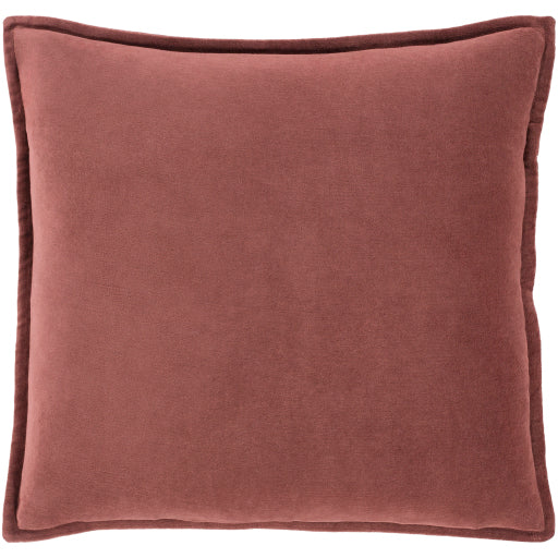 cotton velvet accent pillow brick red 1 CV030-1818