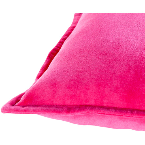 cotton velvet accent pillow rose CV031-1818P