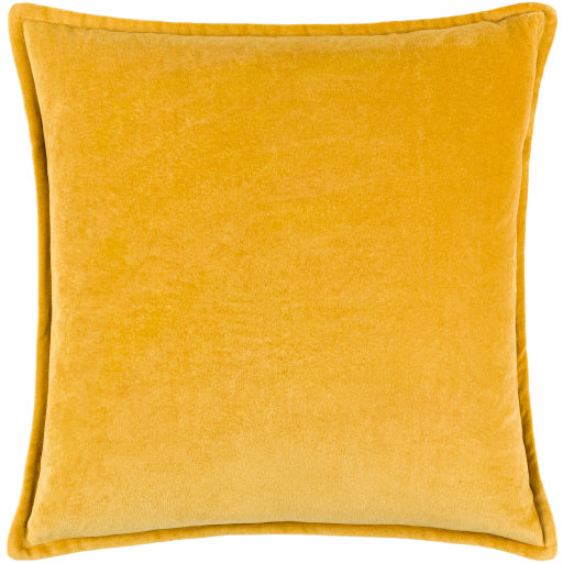 cotton velvet accent pillow mustard CV050-1818