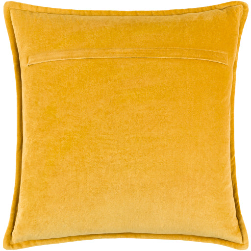 cotton velvet accent pillow mustard CV050-2020