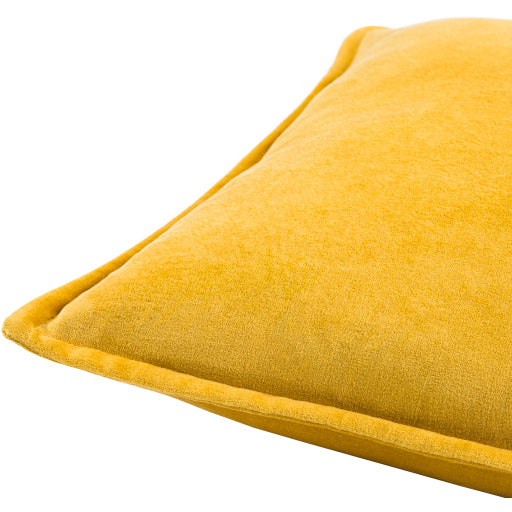 cotton velvet accent pillow mustard CV050-1818D