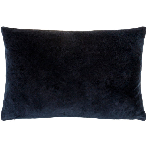 cotton velvet accent pillow solid black CV065-1818D