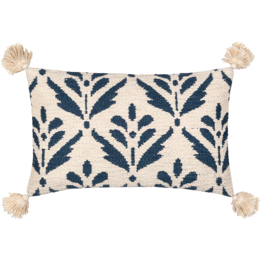 dorothy accent pillow cream ink blue DHY001-1818D