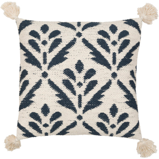 dorothy accent pillow cream ink blue DHY001-1818