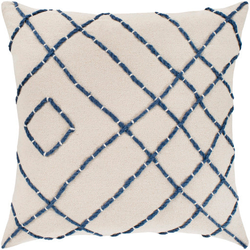 emilio accent pillow light beige navy 1 EML001-1818D