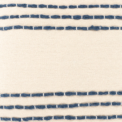 emilio accent pillow light beige navy EML004-1818P