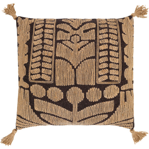 farley accent pillow brown tan FEY002-1818