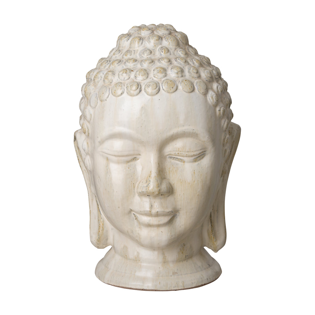 Buddha Head - Distressed White 12846DW