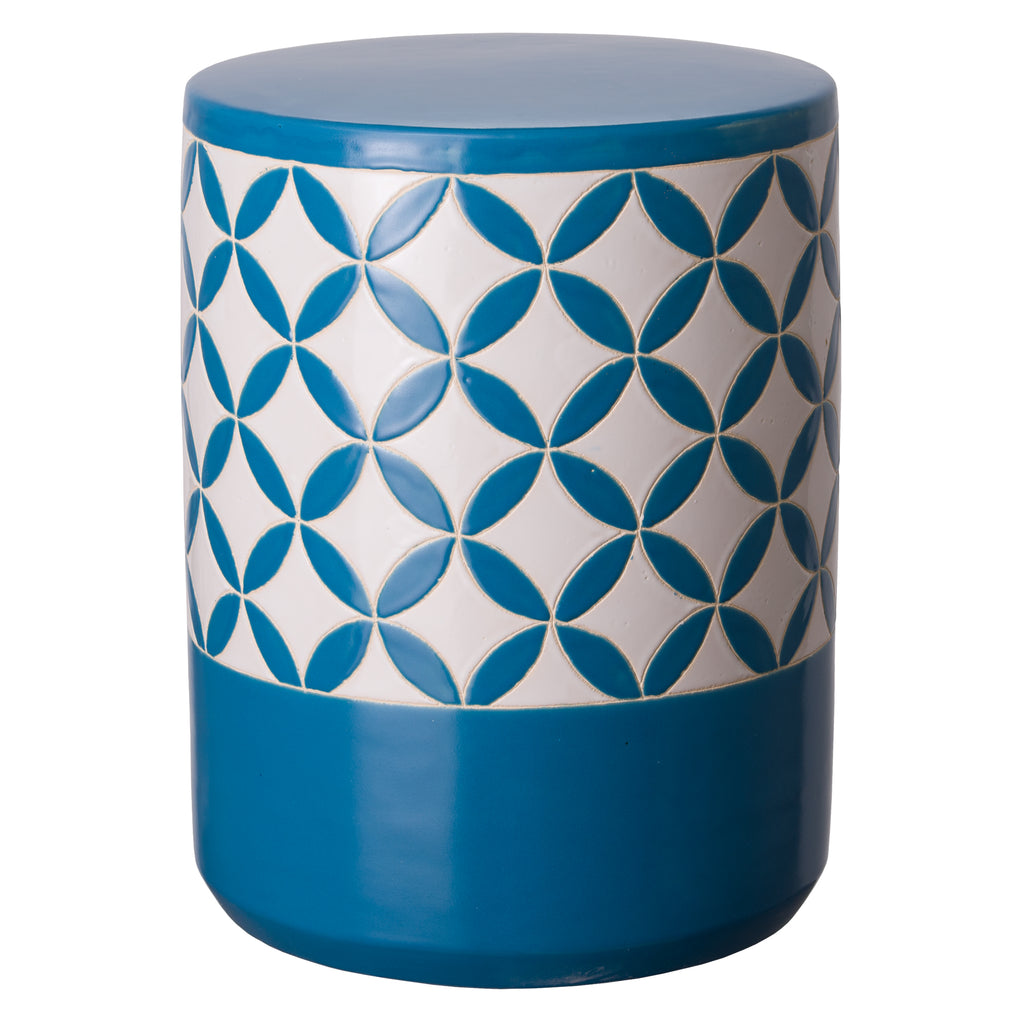 Fortune Daisy Stool in Turquoise 12028TQ