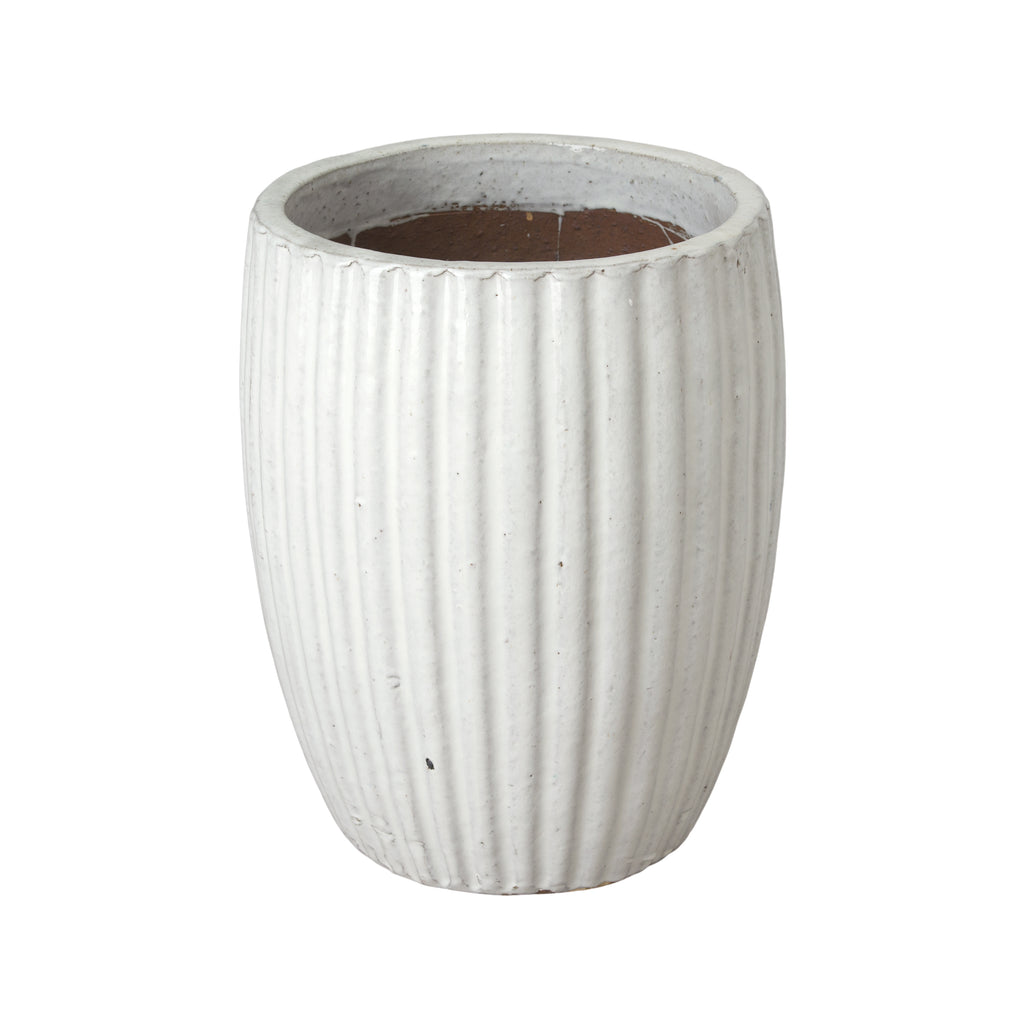 Ridges Planter - Distressed White 12154DW-1