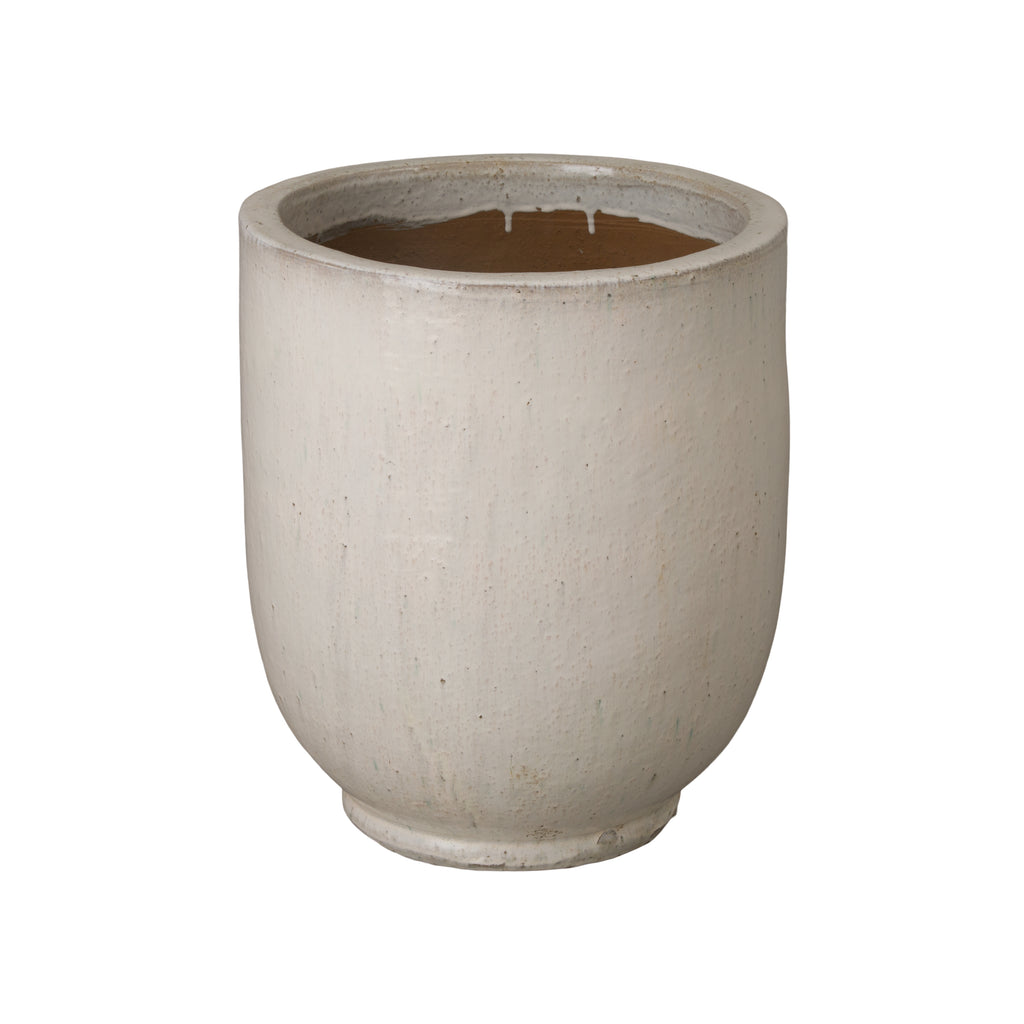 Round Pot - Distressed White 12176DW-1