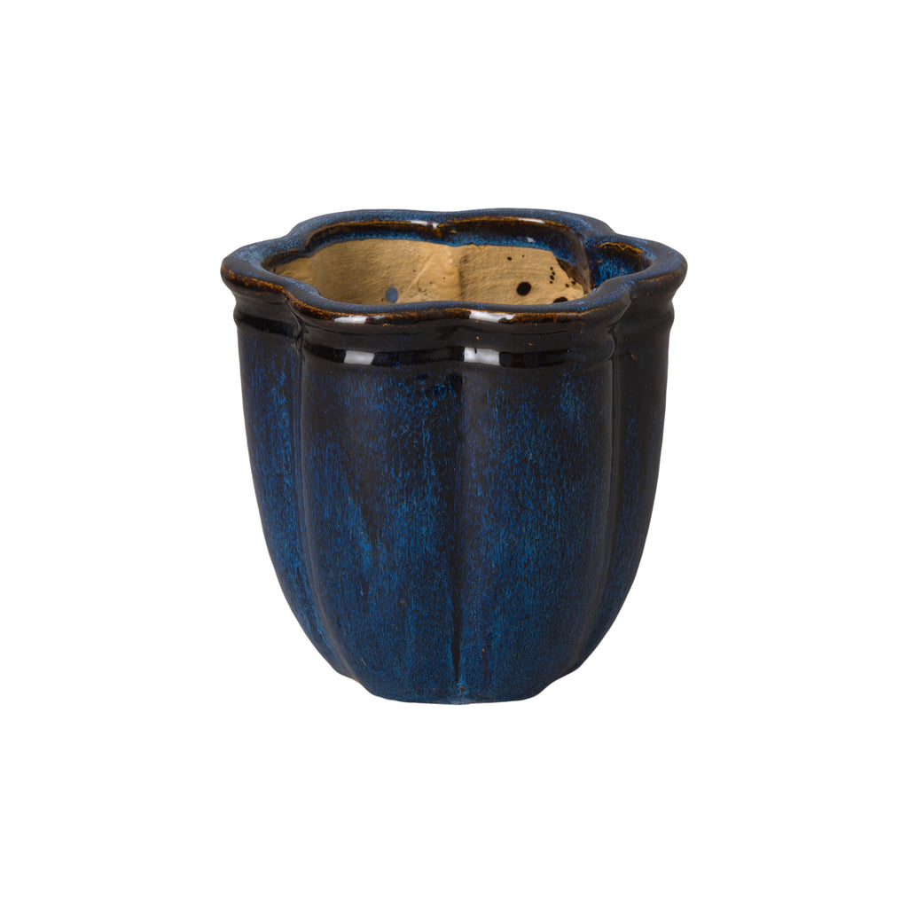 Scalloped Planter in Ocean Blue 09752BL-1