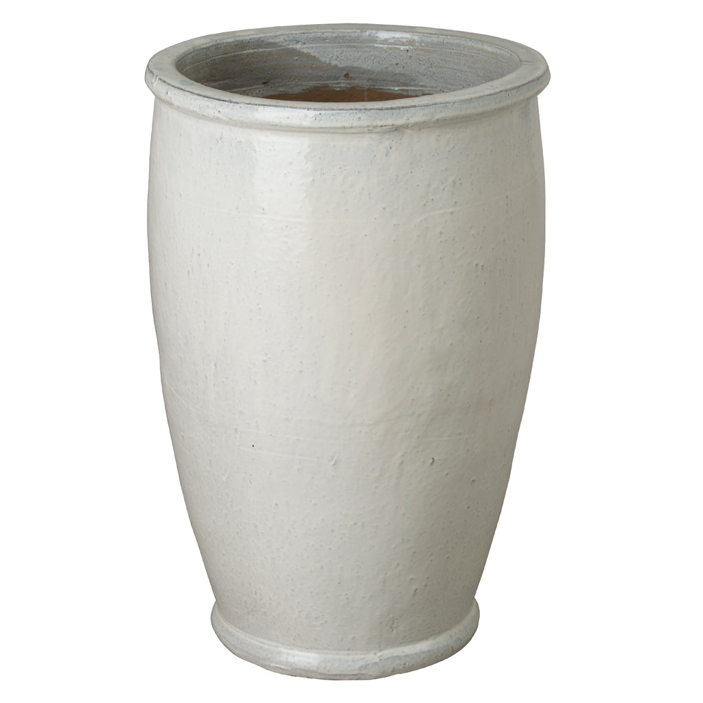 Round Planter - Distressed White 12821DW-2