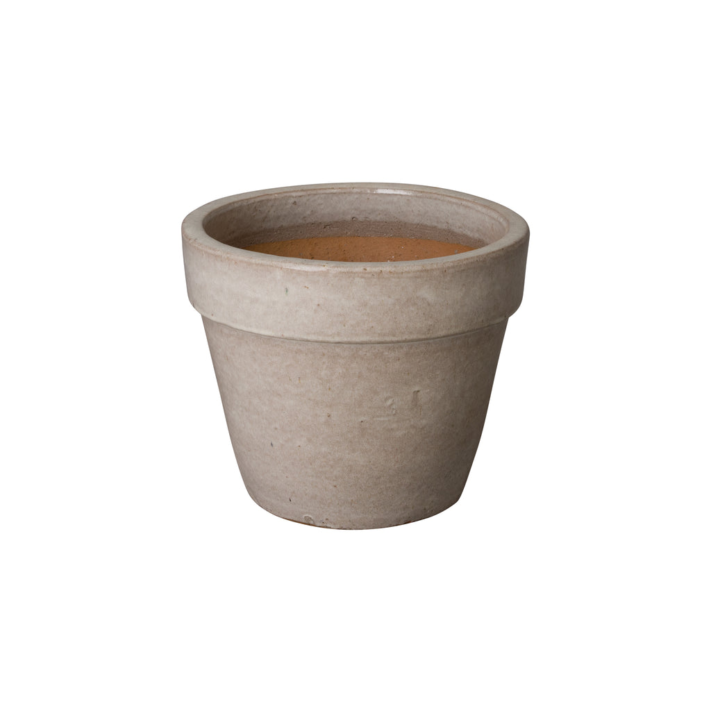 Round Flower Pot - Distressed White 12045DW-2